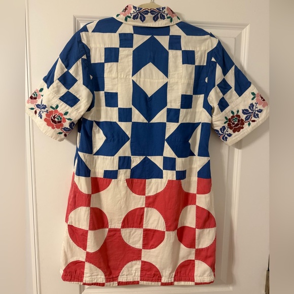 Sea Tanya Patchwork Short Sleeve Dress - Picture 3 of 9